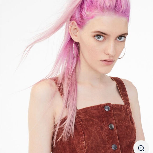 Aeropostal buttoned front  corduroy overall dress size small - Picture 6 of 16